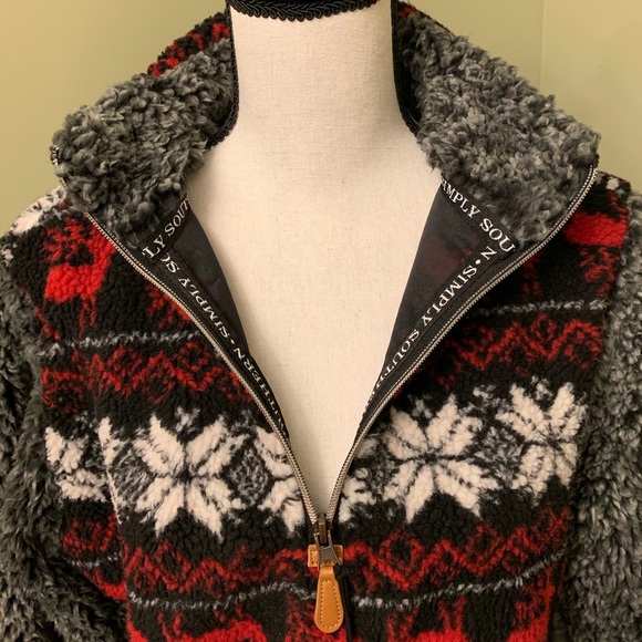 NWT Simply Southern Zip Front Pullover - Picture 5 of 8